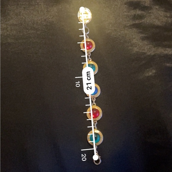 CHANEL Vintage Rhinestone 1980s Bracelet Gold Tone - Picture 5 of 6